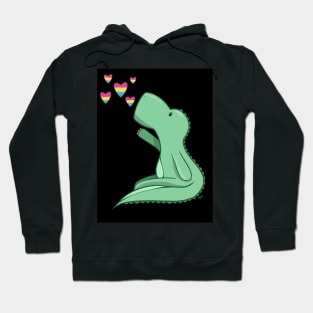 Pansexual Pride Dinosaur Hoodie